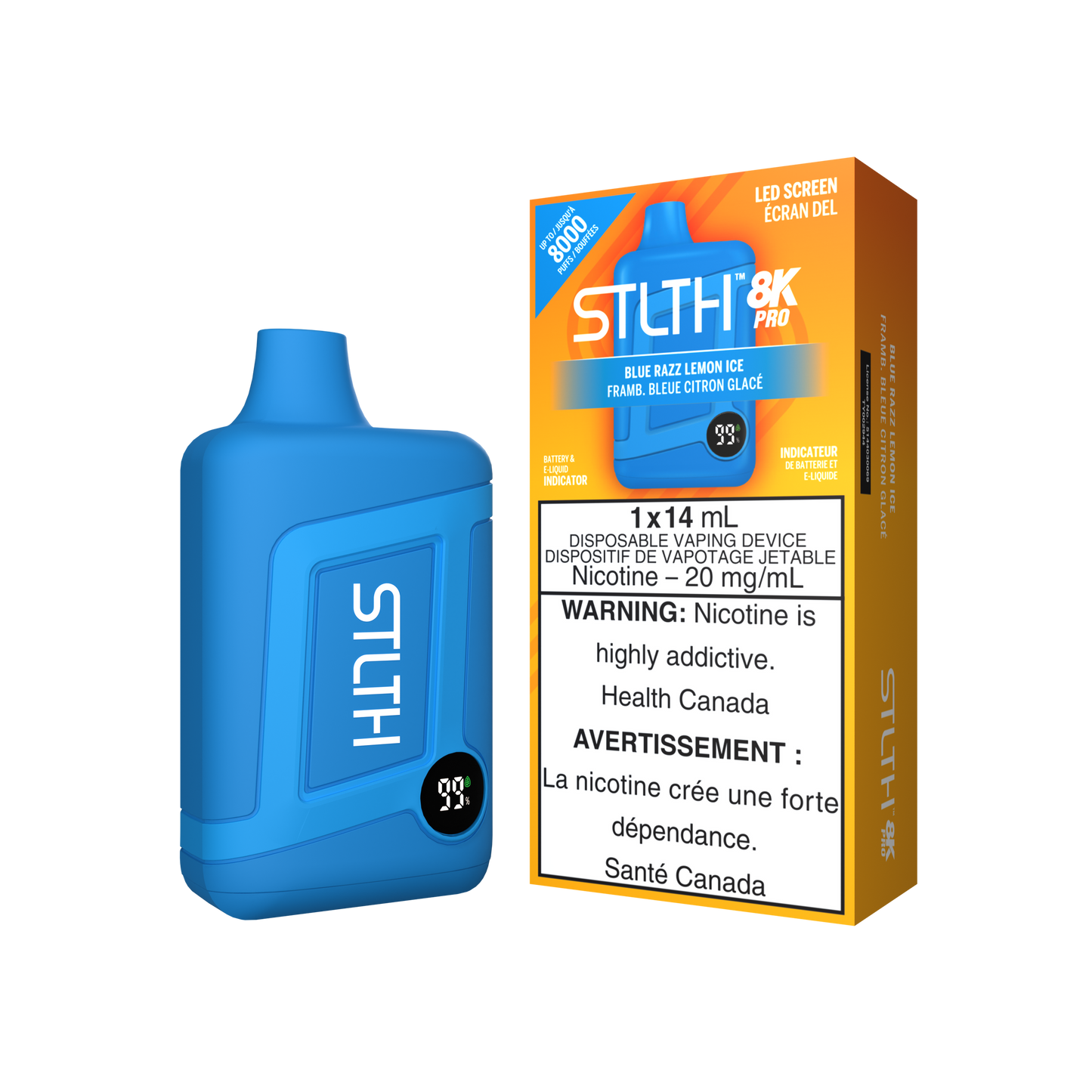 STLTH 8K PRO DISPOSABLE VAPE - BLUE RAZZ LEMON ICE