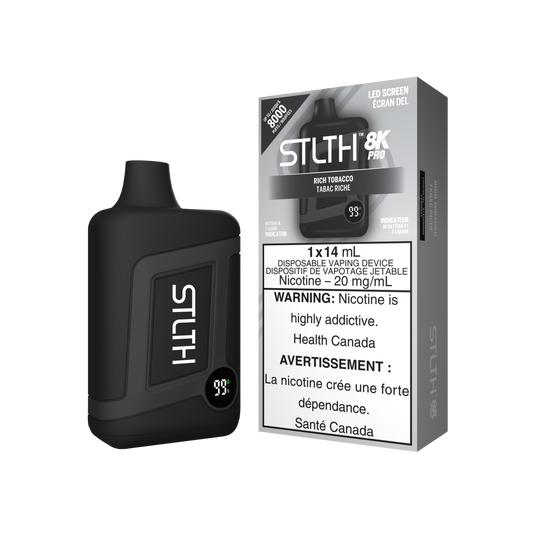 STLTH 8K PRO DISPOSABLE VAPE - RICH TOBACCO