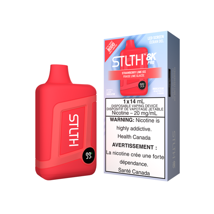 STLTH 8K PRO DISPOSABLE VAPE - STRAWBERRY LIME ICE