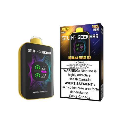 STLTH X Geek Bar Banana Burst Ice | 80,000 Puffs Disposable Vape | 30mL