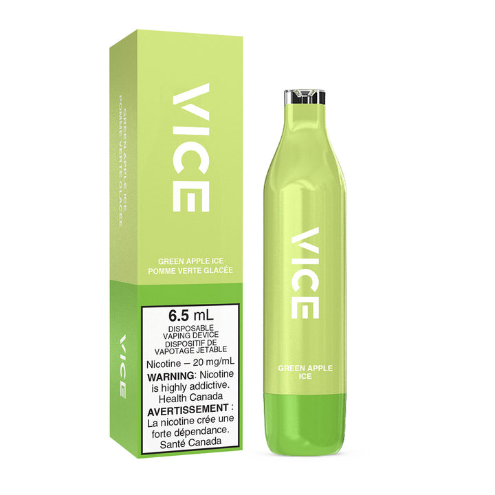 VICE 2500 DISPOSABLE VAPE - GREEN APPLE ICE