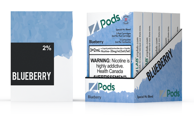 ZIIP LAB Z POD CARTRIDGE PRE-FILLED 3 PIECE PACK - BLUEBERRY