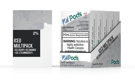 ZIIP LAB Z POD CARTRIDGE PRE-FILLED 3 PIECE PACK - ICED MULTIPACK