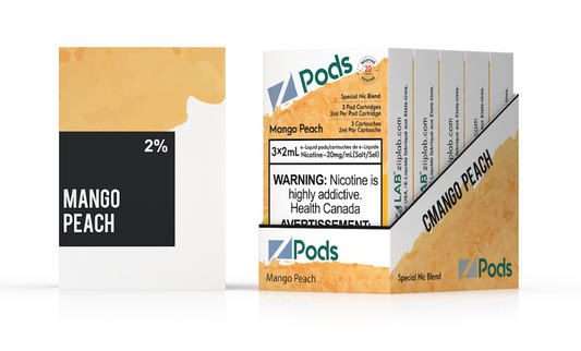 ZIIP LAB Z POD CARTRIDGE PRE-FILLED 3 PIECE PACK - MANGO PEACH