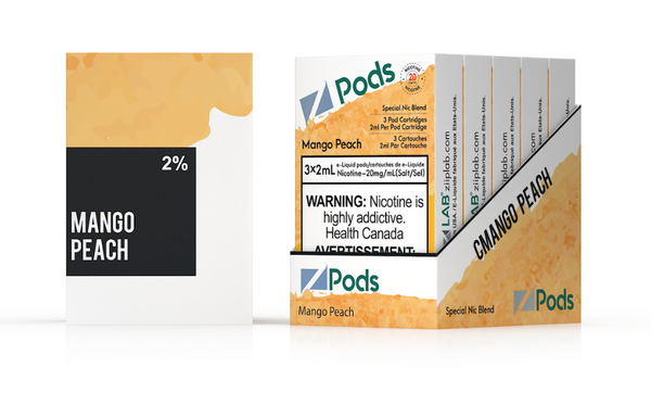 ZIIP LAB Z POD CARTRIDGE PRE-FILLED 3 PIECE PACK - MANGO PEACH