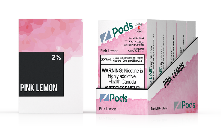 ZIIP LAB Z POD CARTRIDGE PRE-FILLED 3 PIECE PACK - PINK LEMON