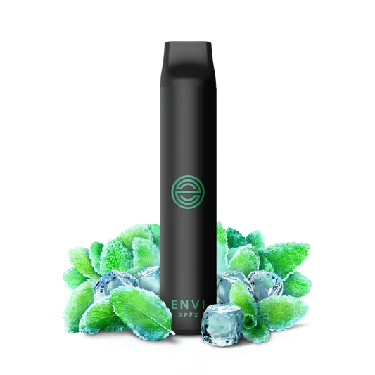 INTENSE MINT ENVI APEX 2500 DISPOSABLE VAPE: Featuring 2500 puffs , 6.5ml of eliquid and non rechargeable. Fast shipping to Quebec - Shop now.