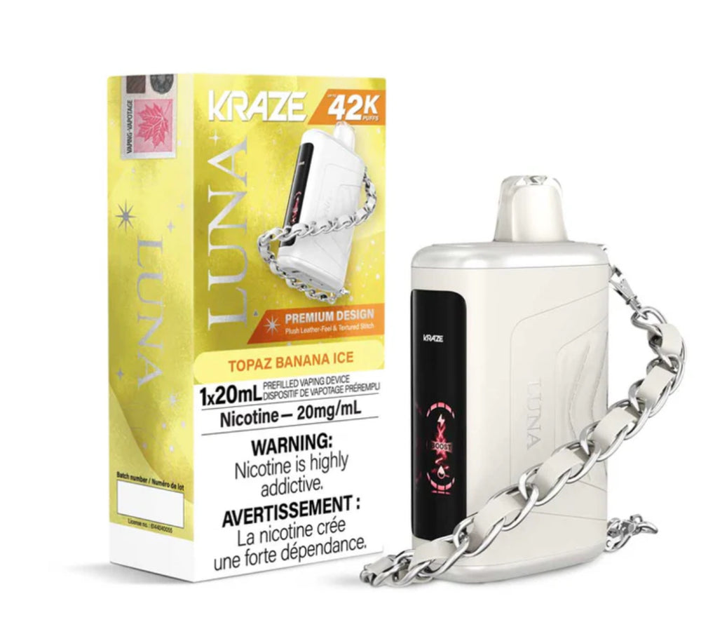 Kraze Luna 42K Topaz Banana Ice 42,000 Puffs | 20mL Uni Vape Kraze Luna 42K Topaz Banana Ice 42,000 Puffs | 20mL Uni Vape