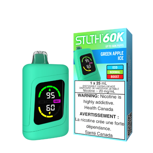 STLTH Green Apple Ice Vape | 60,000 Puffs | 25mL