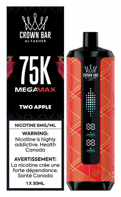 Al Fakher Crown Bar Mega Max 75K Two Apple | UniVape – Uni Vape